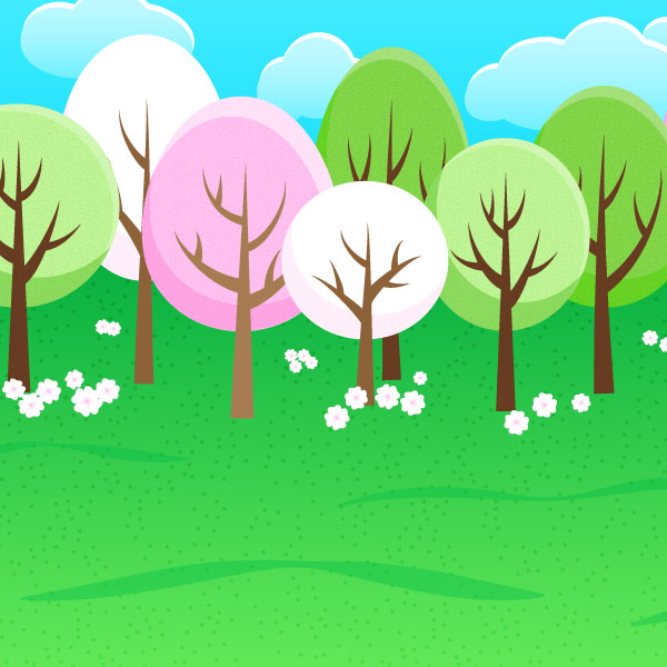 Game art background Spring Forest repeatable