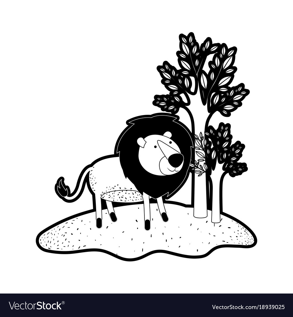 forest clipart black and white cartoon