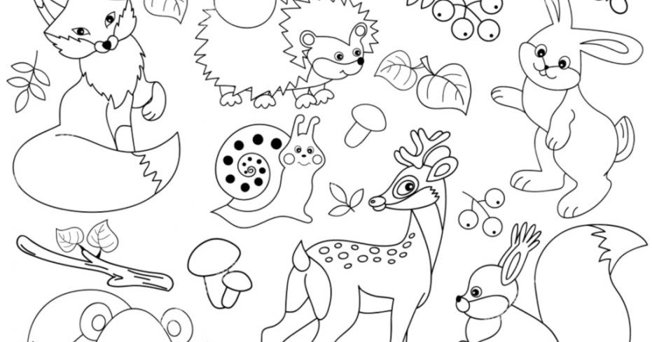 Forest animals clipart.