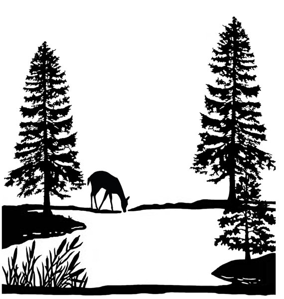 Forest Clipart Black And White
