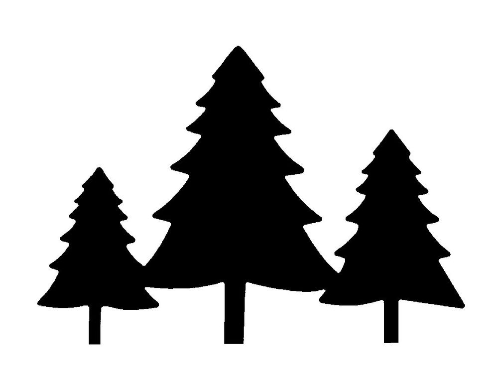 forest clipart black and white simple