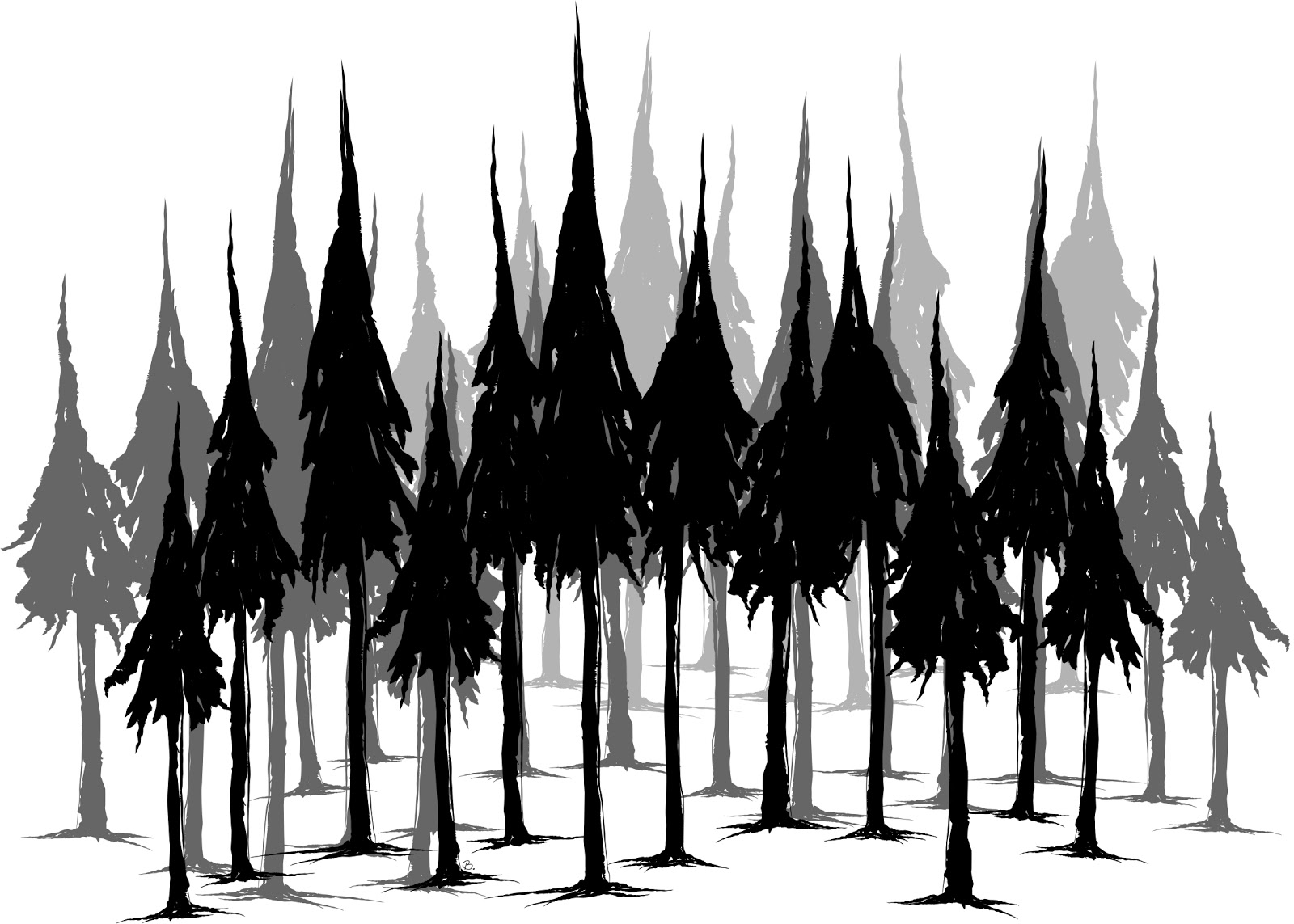 Free Black And White Forest Pictures, Download Free Clip Art
