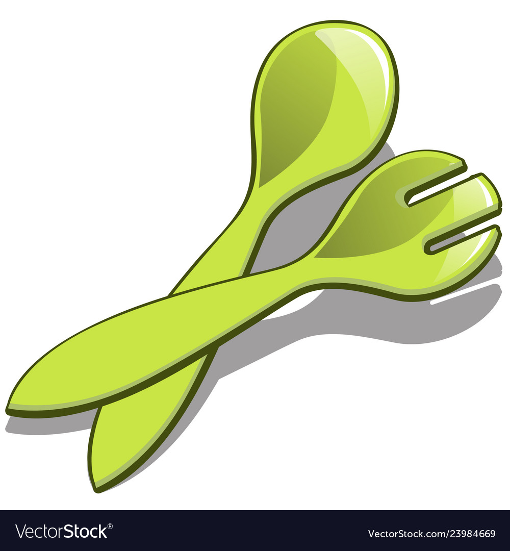 Plastic spoon and.