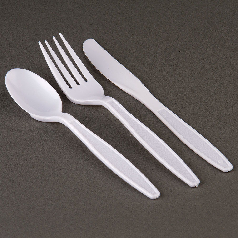 Disposable plastic fork.