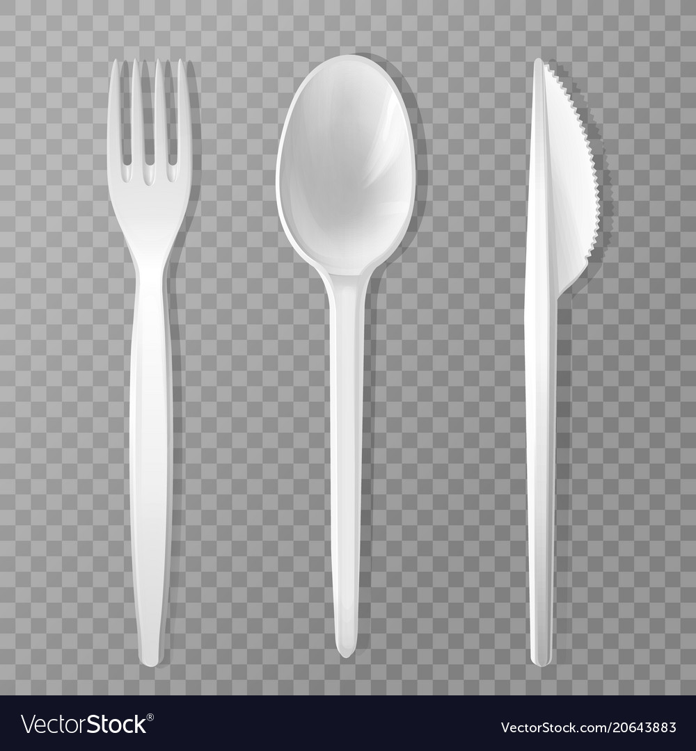 Realistic disposable fork knife spoon