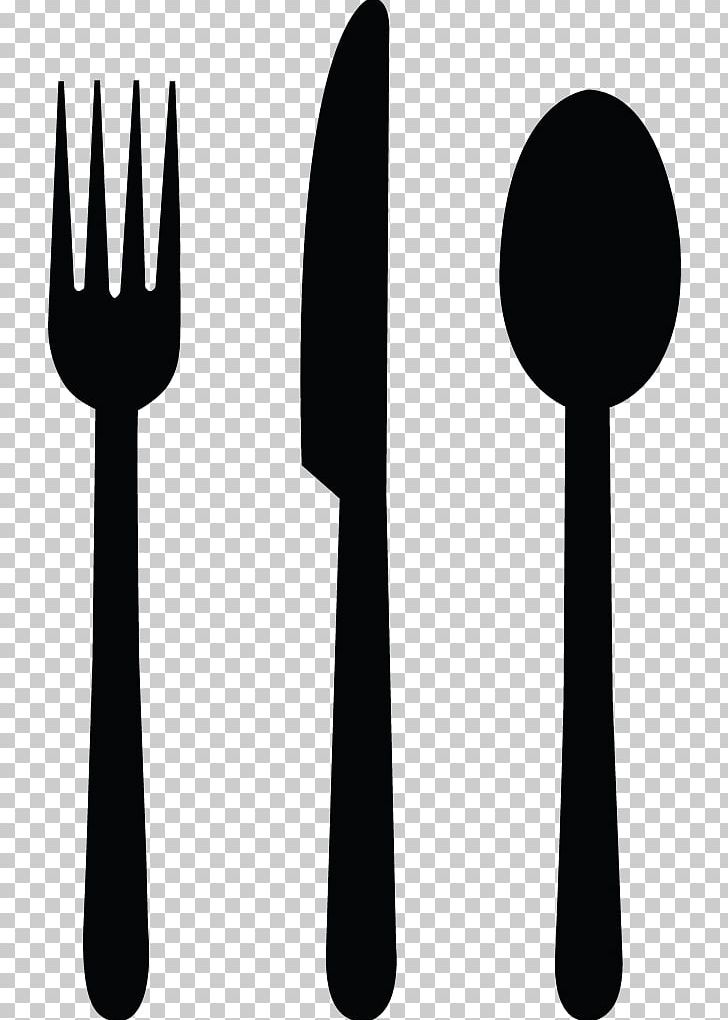 Knife Fork Spoon Cutlery PNG, Clipart, Black And White