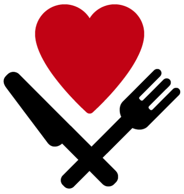 fork and spoon clipart heart