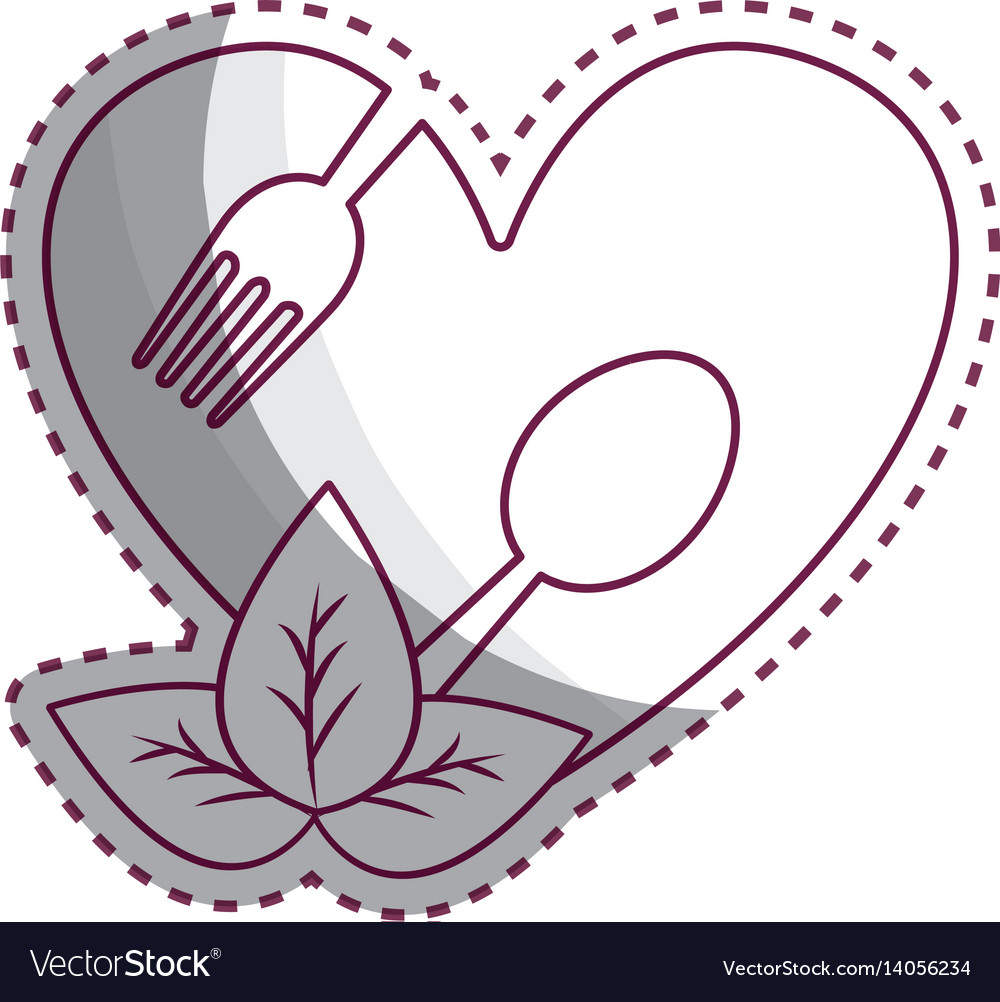 fork and spoon clipart heart