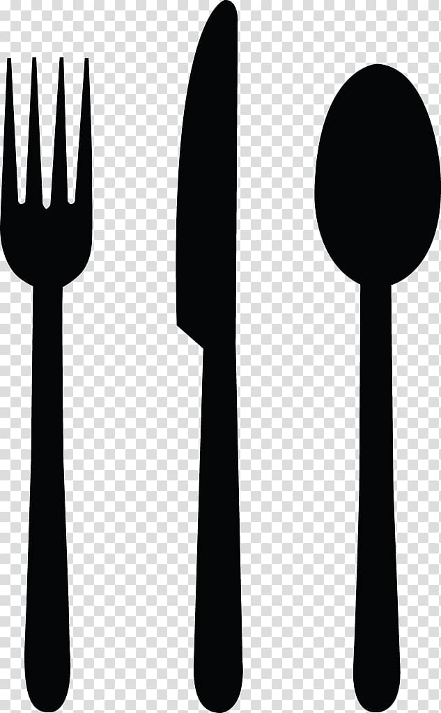 Silhouette of cutlery set illustration, Knife Fork Spoon