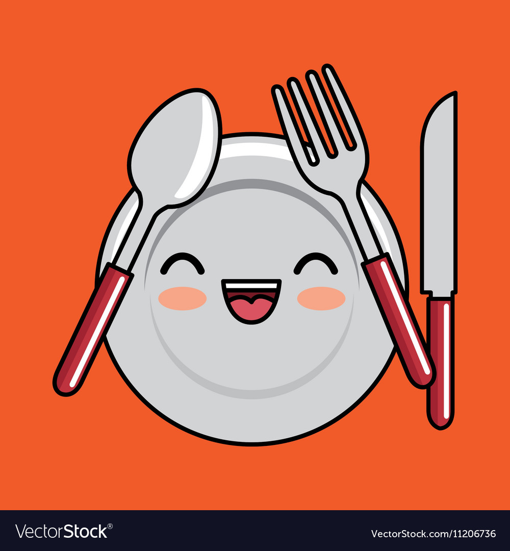 Kawaii plate fork.
