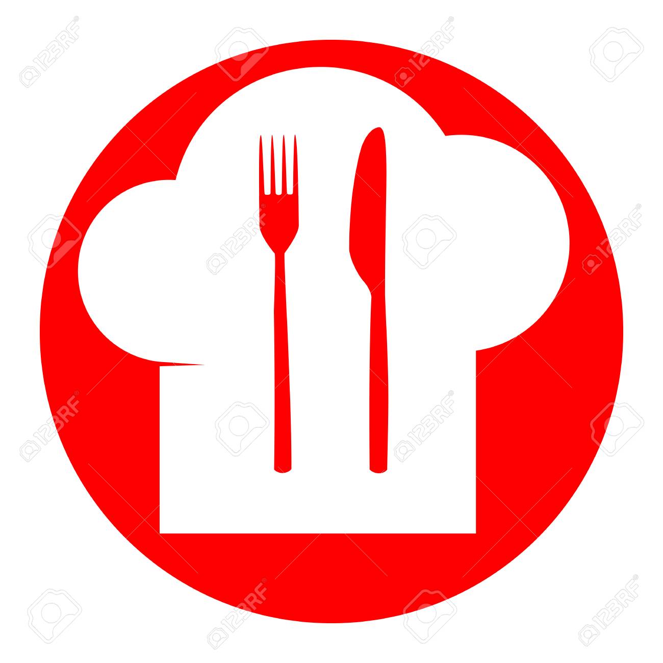 fork clipart red