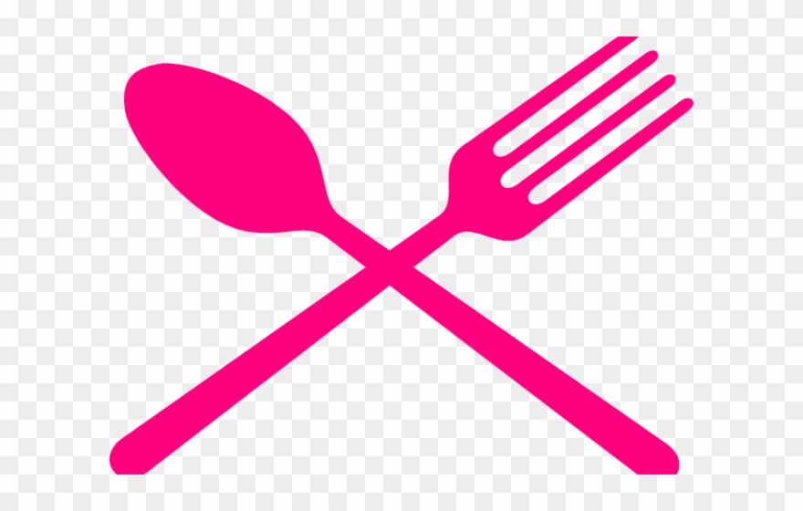 Fork clipart pink.