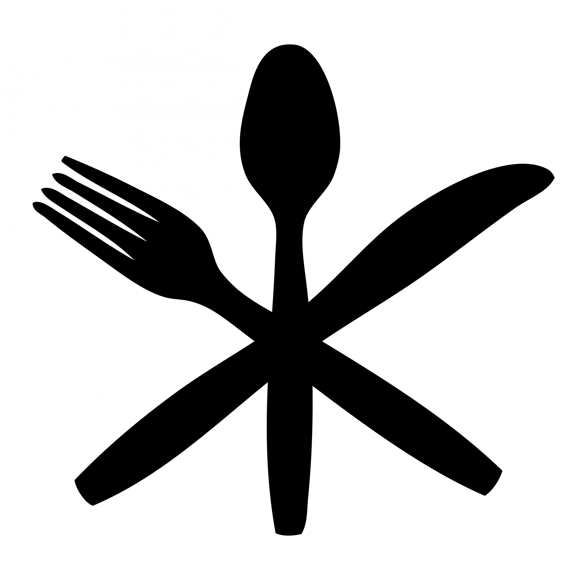Cutlery,knife,fork,spoon,black