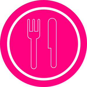 Pink Plate With Knife And Fork Clip Art at Clker