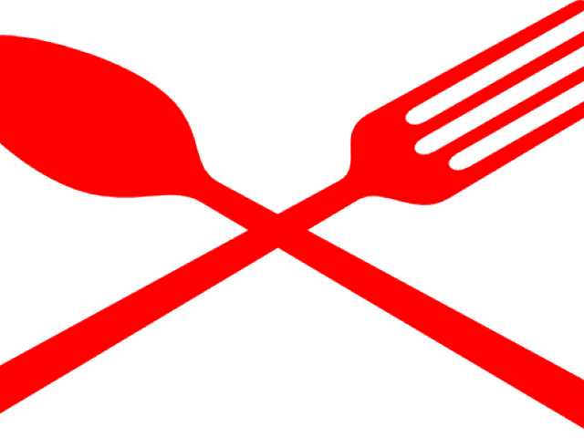 Fork clipart red.