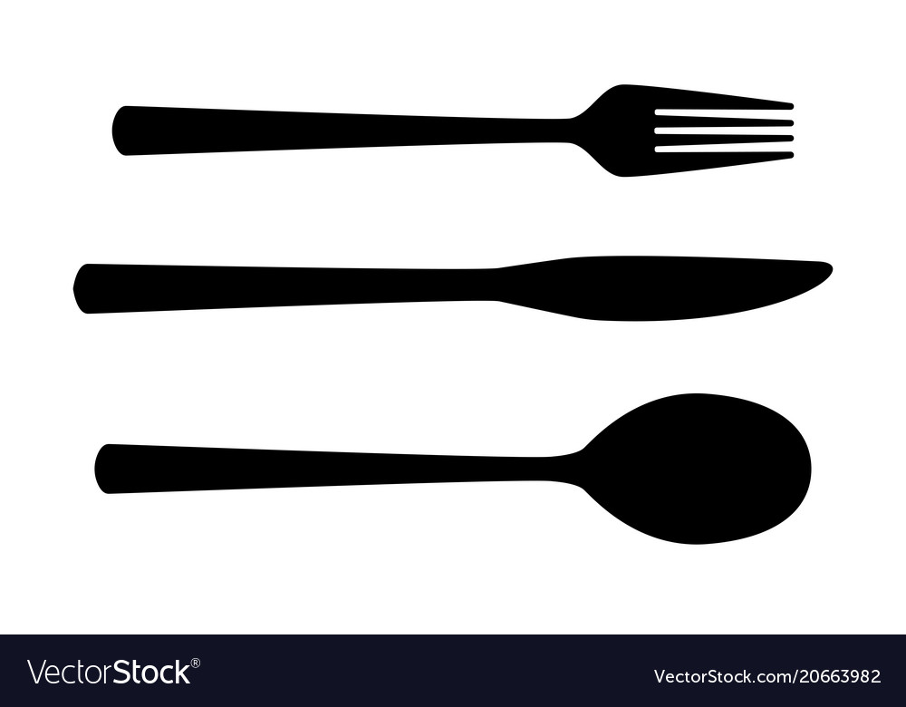 Fork silhouette clipart.