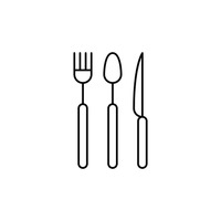 Fork clipart simple.