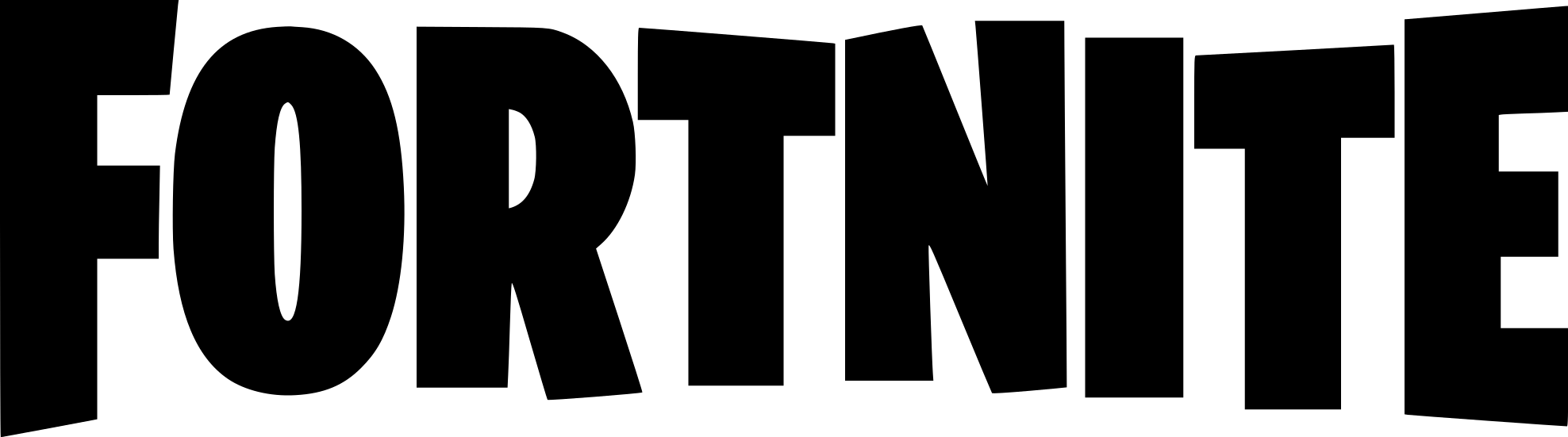 Fortnite Logo Png Black Clipart Images Black and White