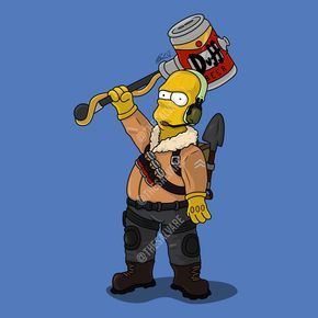 Homer Simpson as the Fortnite Raptor skin