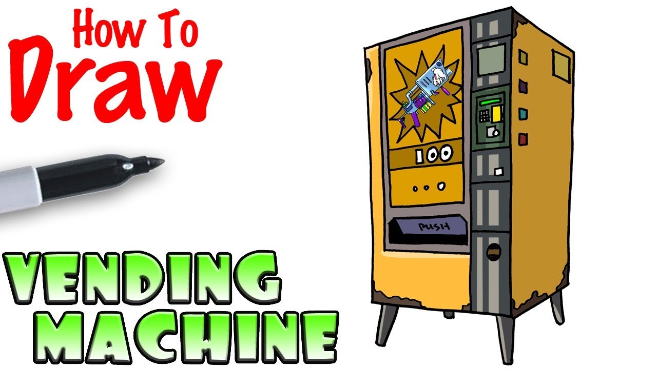 How to Draw Vending Machine
