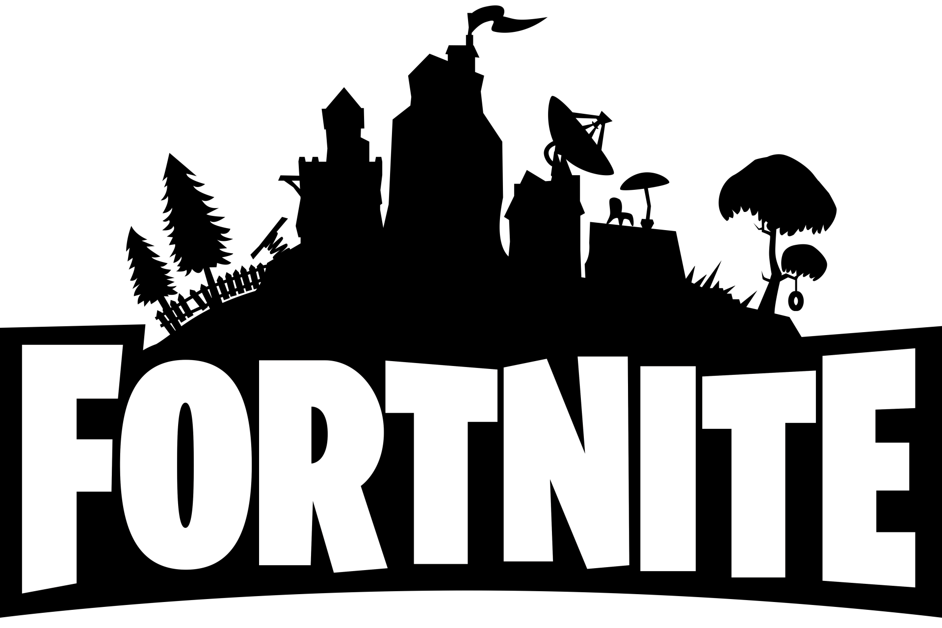 Fortnite logo black.