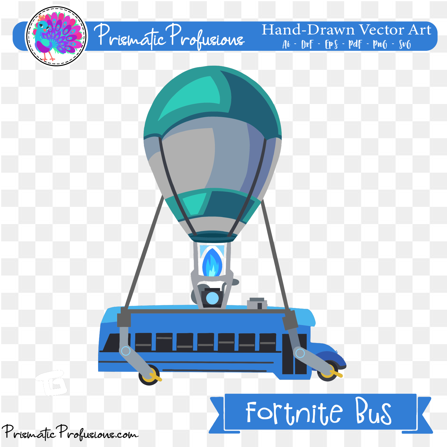 Fortnite Bus, Fortnite Bus SVG, Fortnite Bus Clipart
