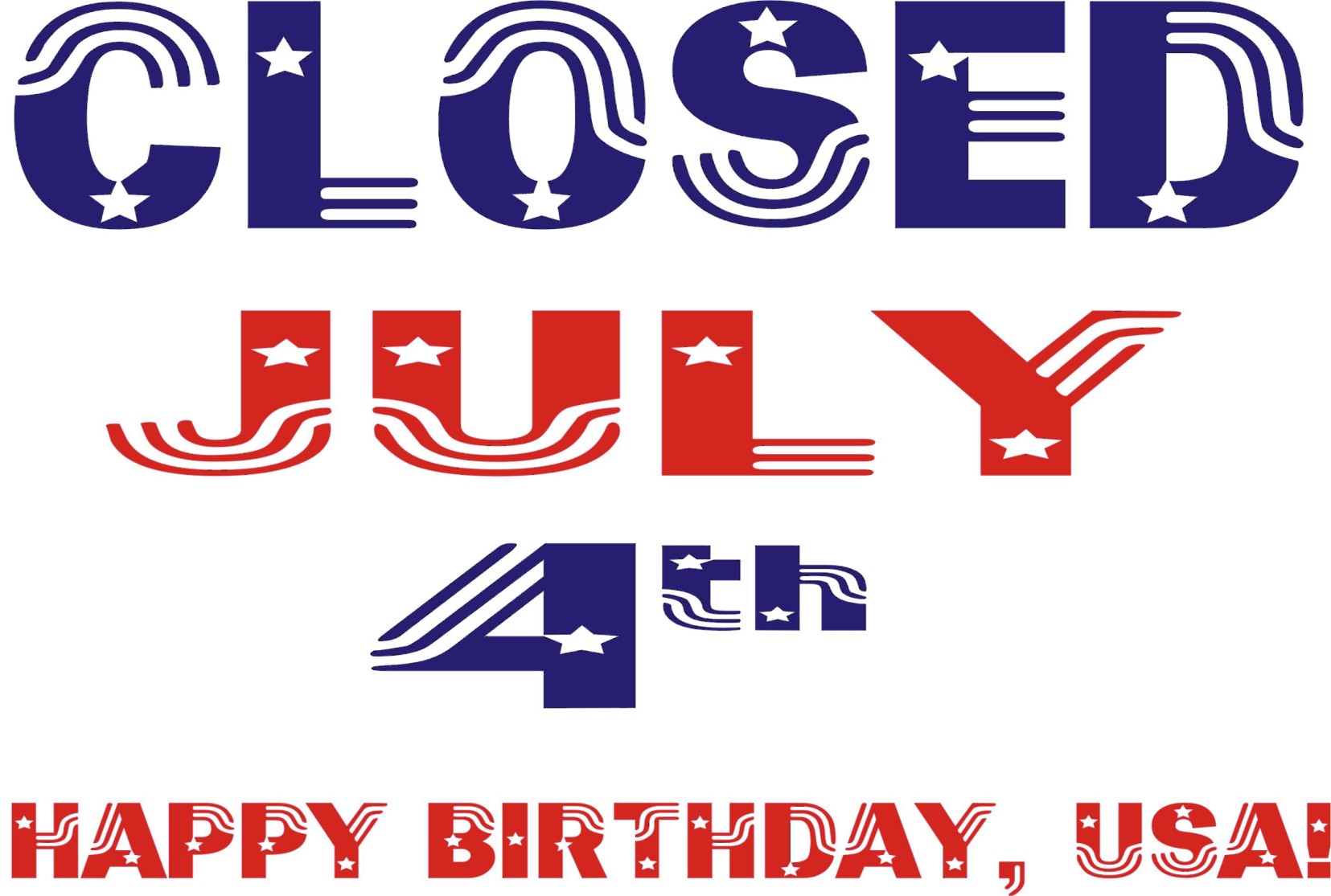 fourth of july clipart closed