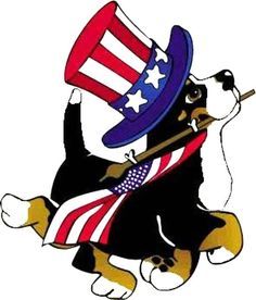 4th of july dog clipart