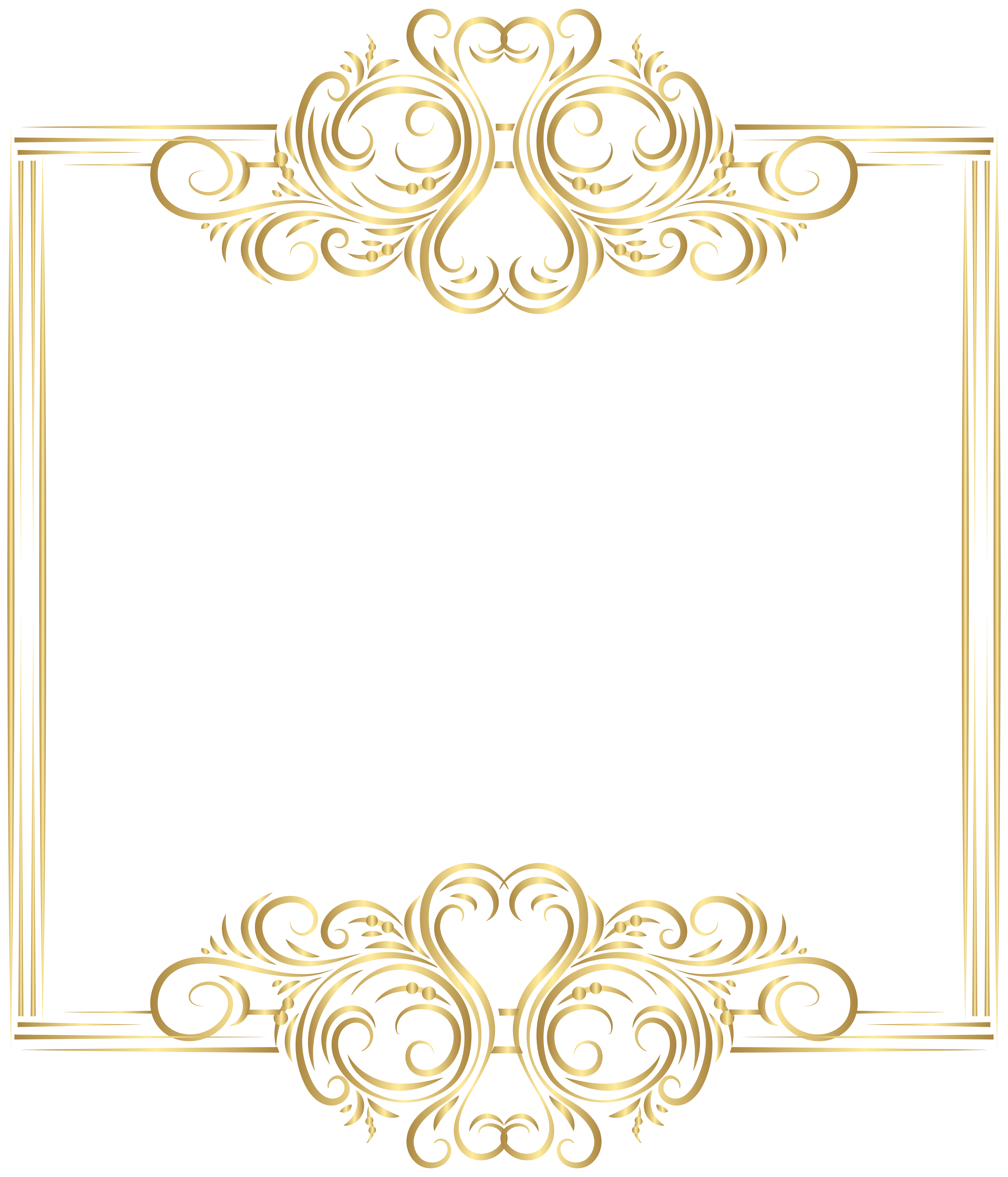 Download Frame Border Gold PNG Image High Quality Clipart