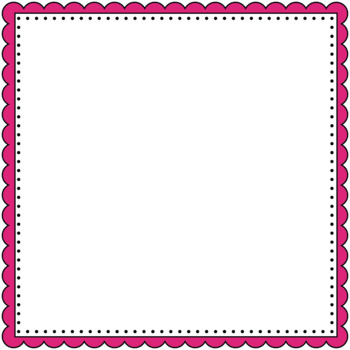 Square Scalloped Borders and Frames Clip Art