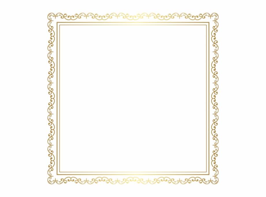 Border Frame Gold Transparent Png Clip Art Image