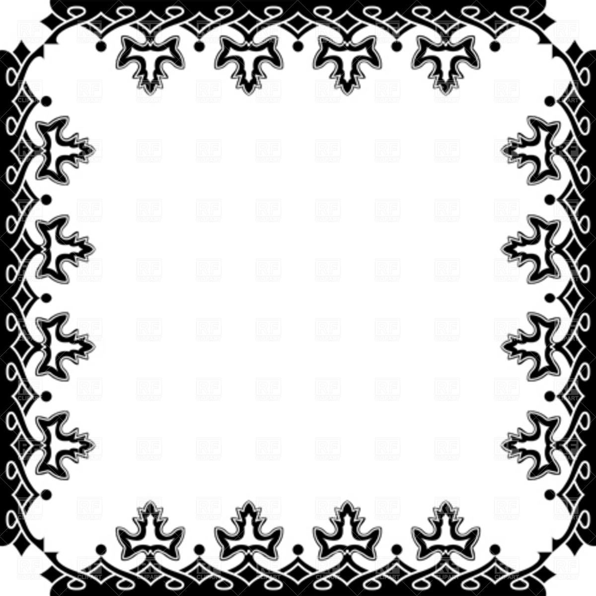 Victorian frame clipart.