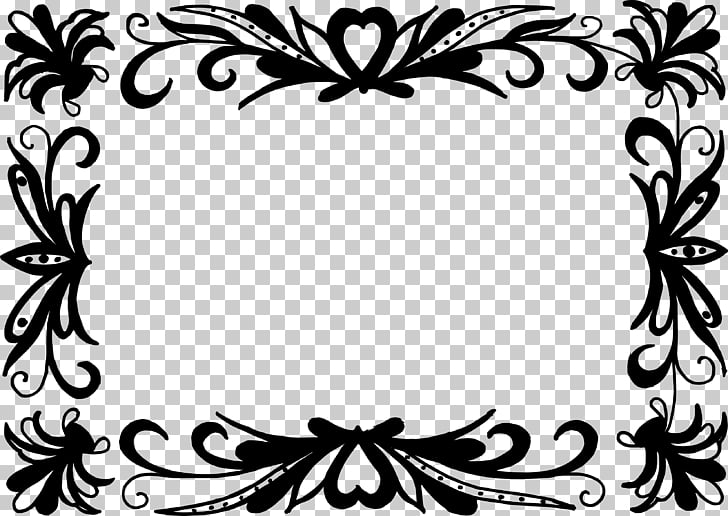 frame clipart black and white baroque