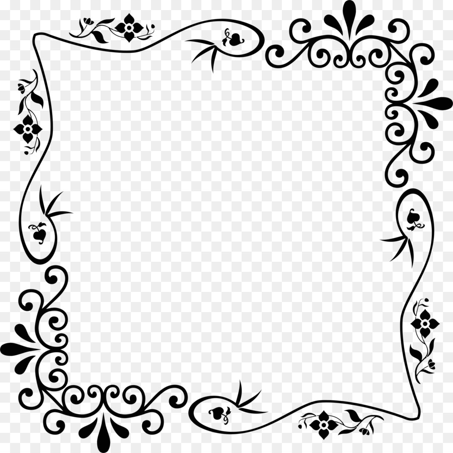 frame clipart black and white calligraphy