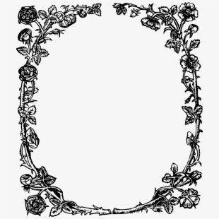 Free Rose Border Clipart Black And White Cliparts