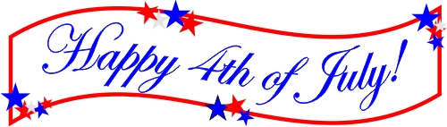 Fourth of july banner clipart