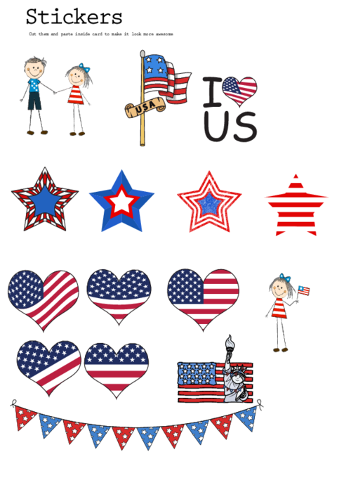 4th of July Sticker Clipart