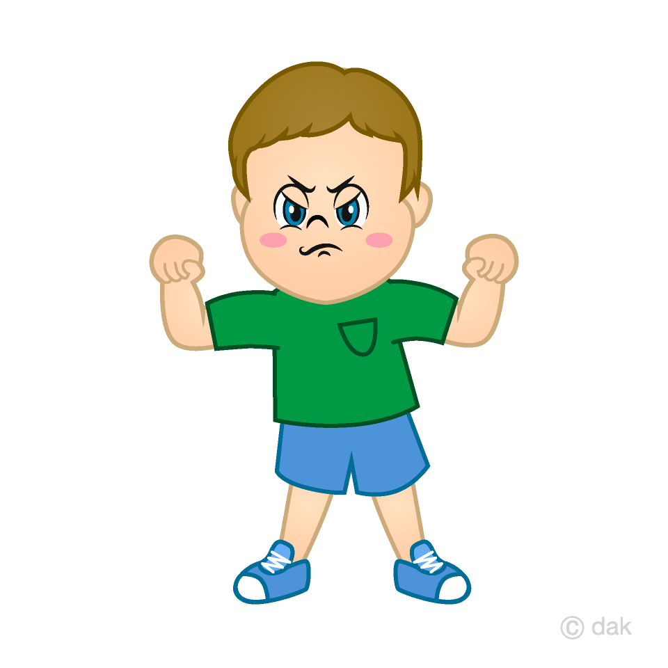 Free Angry Boy Cartoon Image