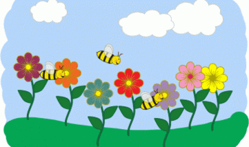 Animated spring flowers.
