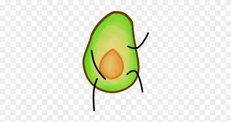 Transparent avocado animated.