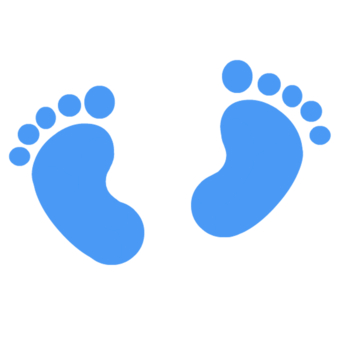 free baby clipart footprint