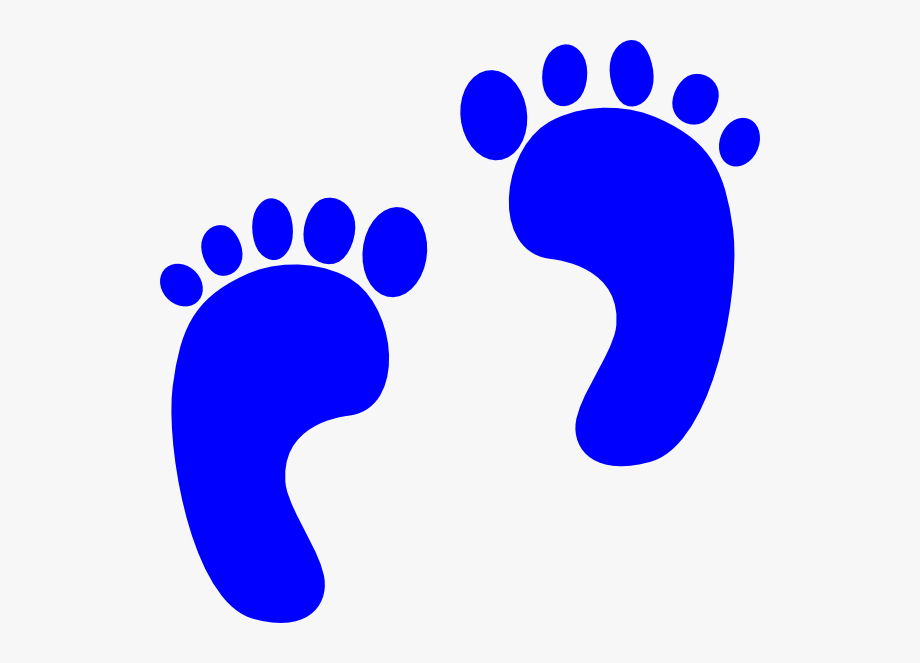 Blue Baby Footprints Svg Clip Arts
