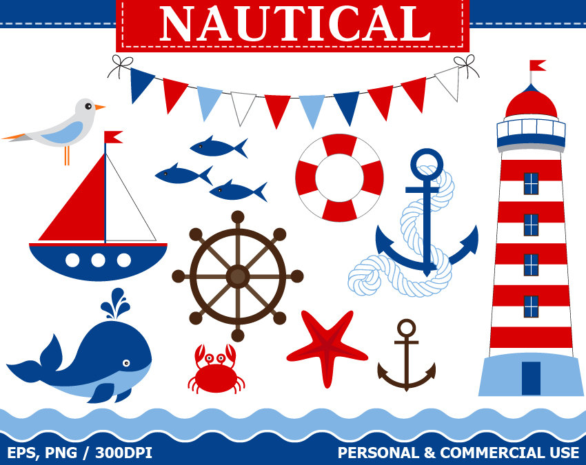 Free nautical cliparts.