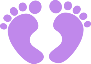 Purple Baby Feet Clip Art at Clker