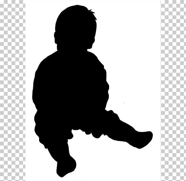 Silhouette infant child.