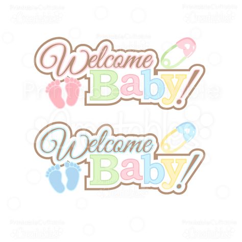 Welcome Baby Word Art Title SVG Cut Files