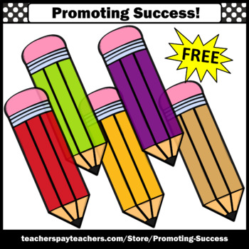 FREE Back to School Pencil Clipart SPS