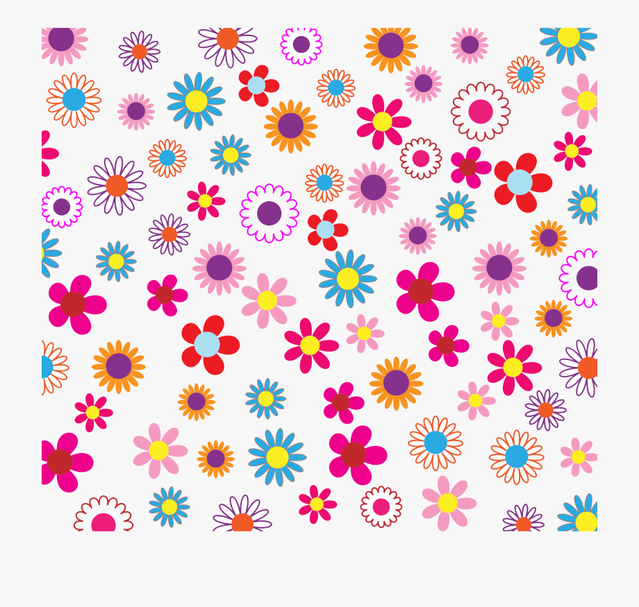 Clipart colorful floral.