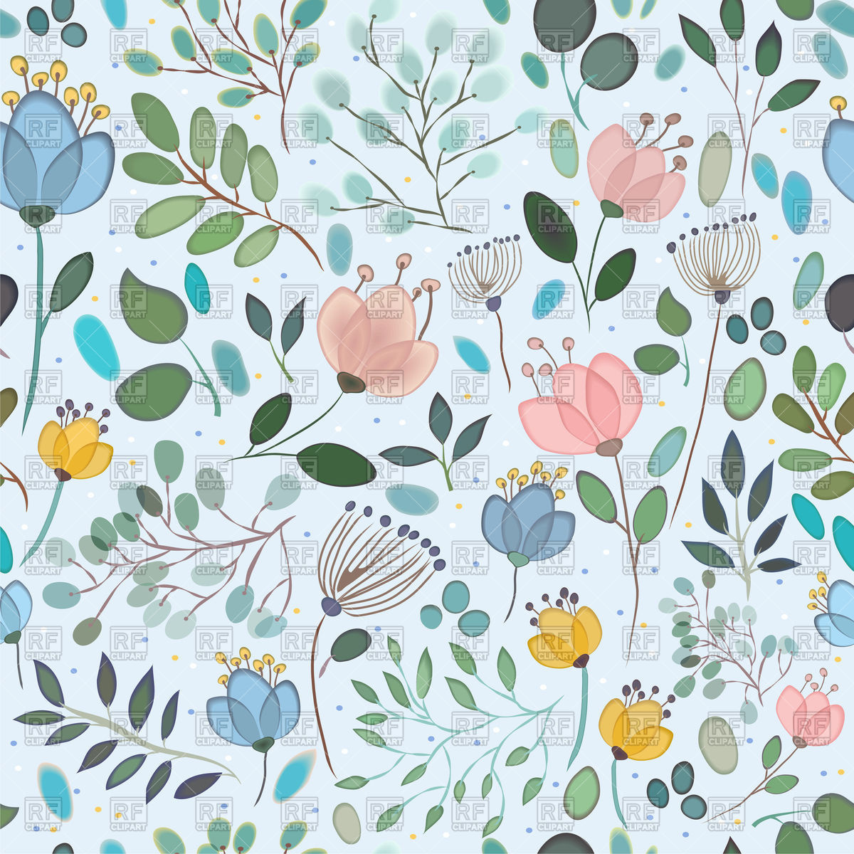 Elegance seamless pattern with floral background Royalty