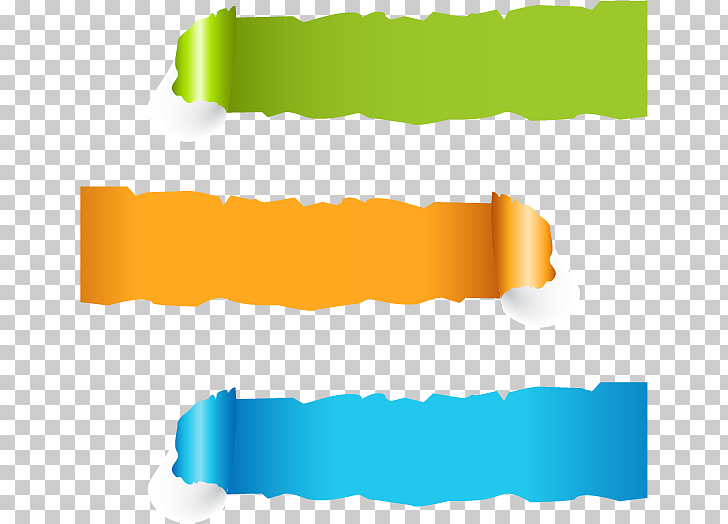 Paper Web banner Page, Banner, green, orange, and blue strip